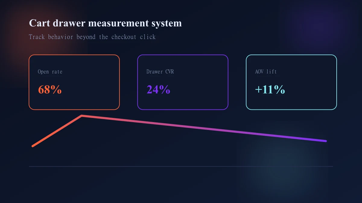 Measurement framework for Shopify cart drawer interactions