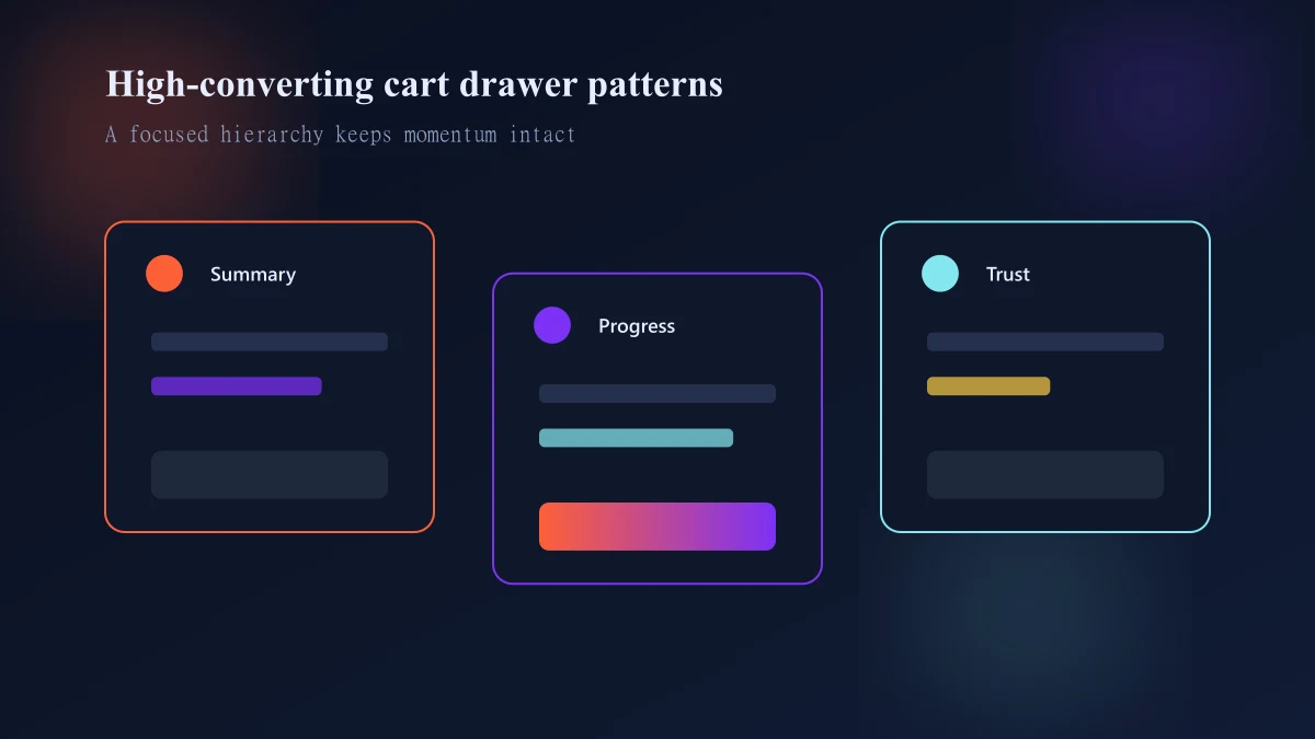 Comparison of focused and overloaded Shopify cart drawer patterns