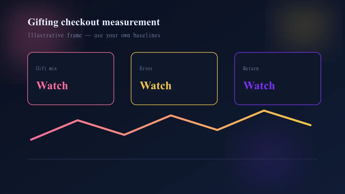 Measurement model for Shopify gift option completion delivery and returns