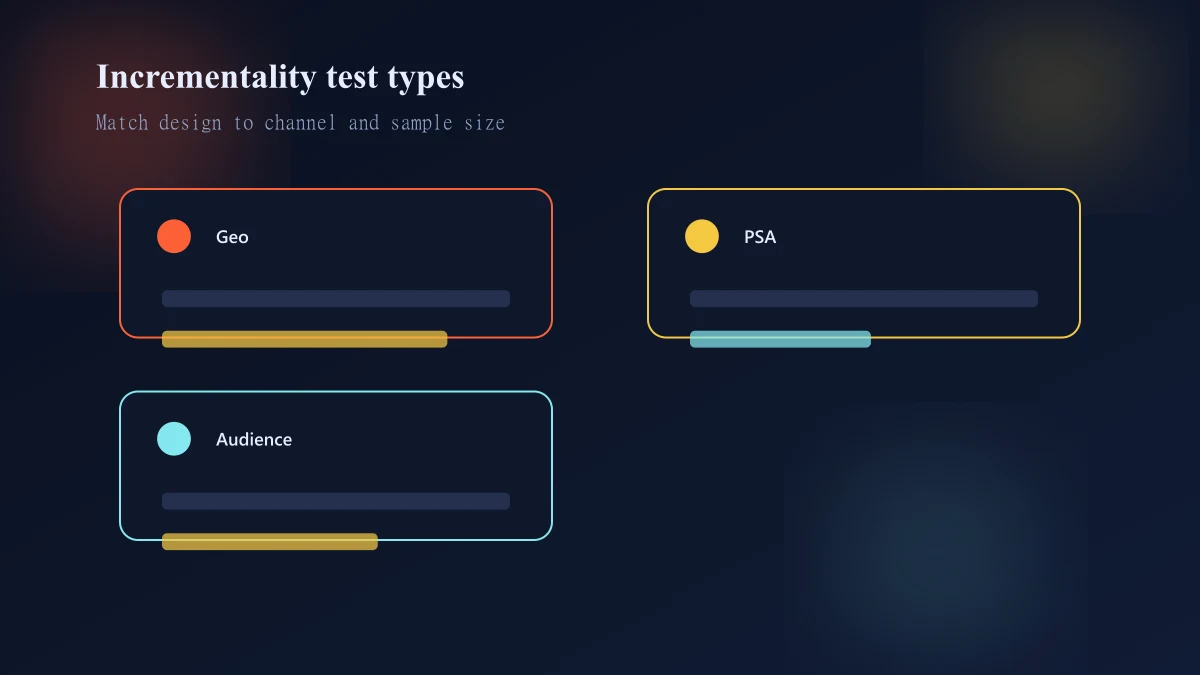 Comparison of geo holdout and PSA incrementality patterns for Shopify brands