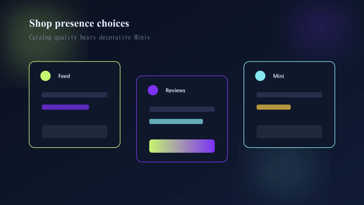 Shop Mini versus full storefront pattern comparison for Shopify merchants