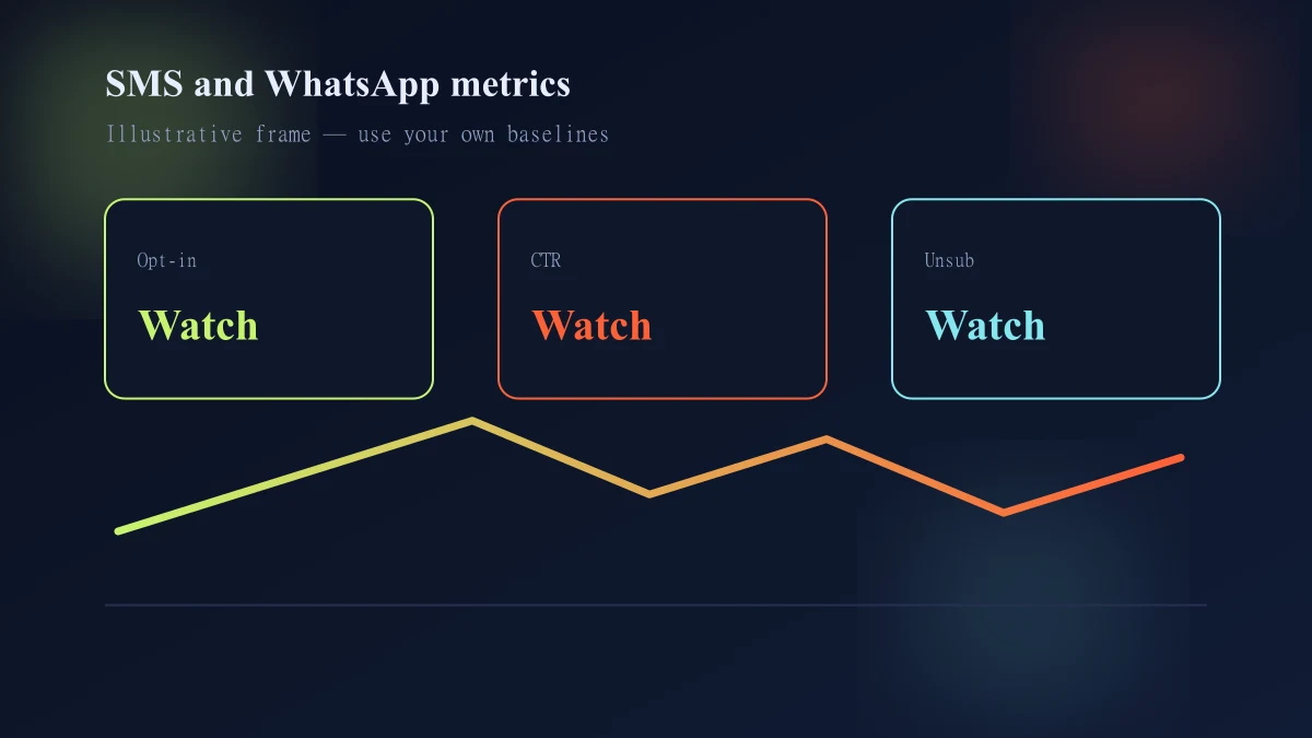 Measurement model for SMS and WhatsApp opt-in click-through unsubscribe and incremental orders