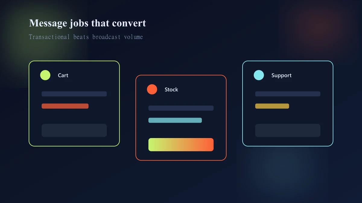 Comparison of focused event messages and noisy SMS WhatsApp campaign patterns
