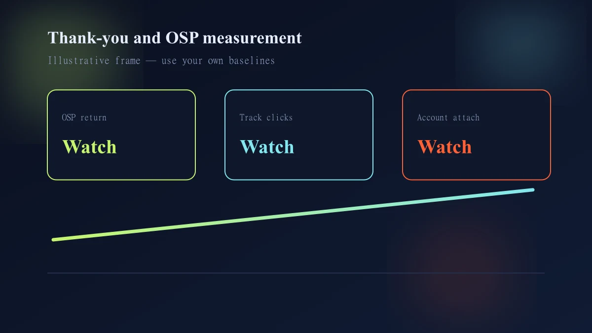 Measurement model for Shopify thank-you and order status engagement tracking clicks support deflection and account attach